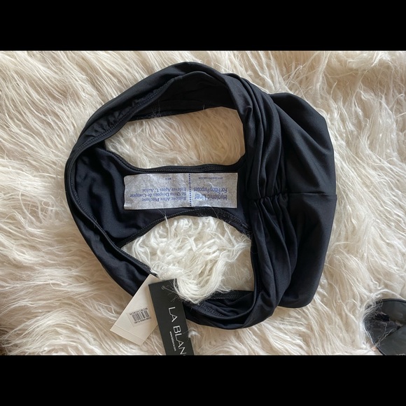 NWT La Blanca Hipster Bikini Swim Bottom - Size 4 - Black - Picture 7 of 8